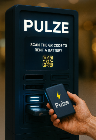 Station de recharge PULZE en situation